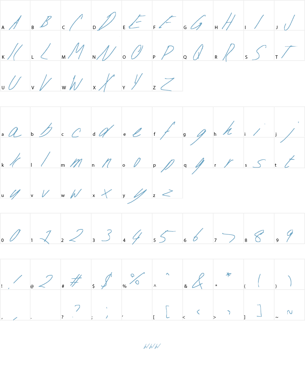 One Minute left Font Character